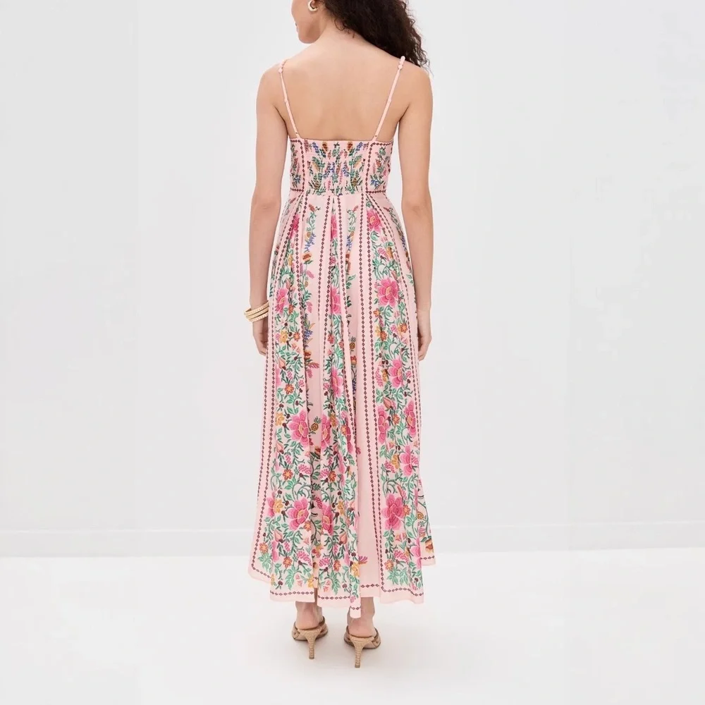 Zimmermann Pink Floral Embroidered Maxi Dress - Picture 4 of 6